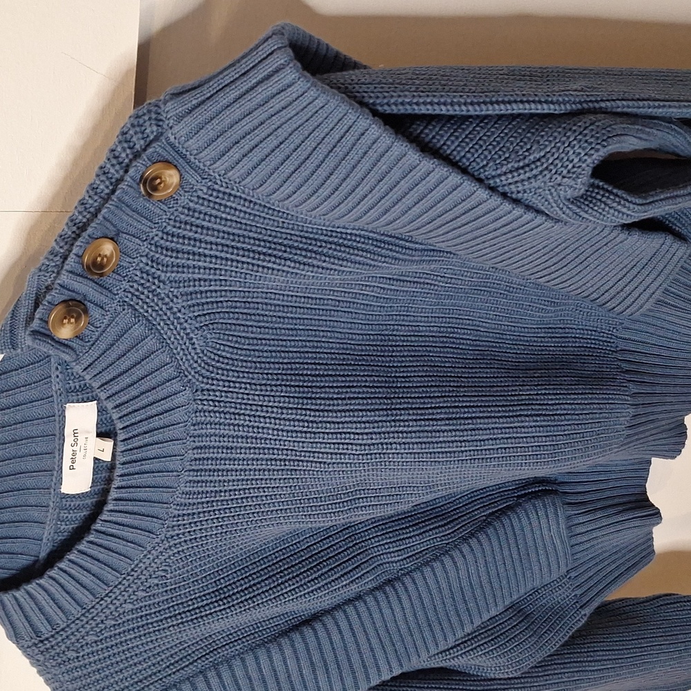 Peter Som Button-Shoulder Women's Sweater - Picture 3 of 4